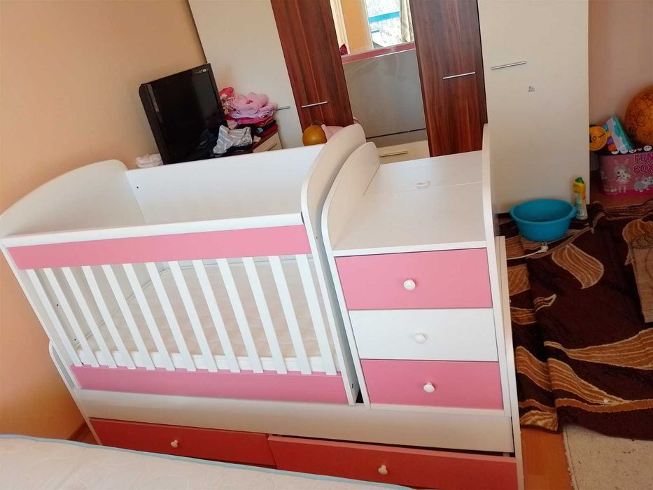 Детско легло-люлка Lorelli Crysta 3 в 1 с матрак