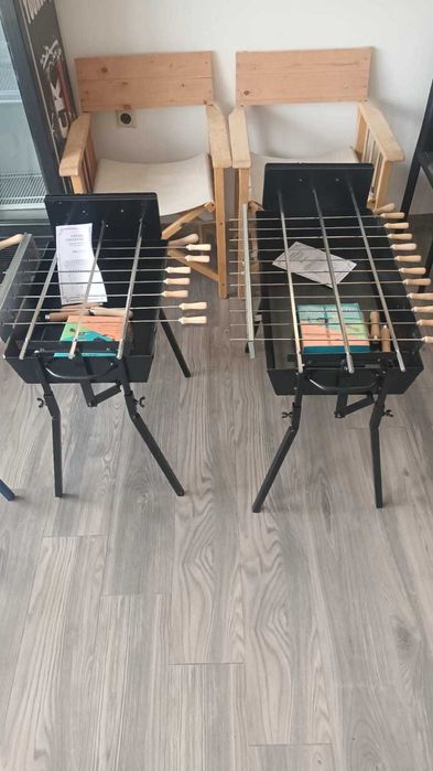 Барбекю скара с моторче малка за планината и морето