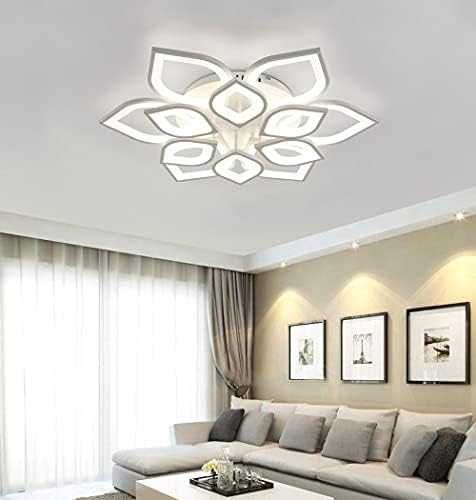 Димируема LED лед полилей лампа Модерна, форма на цвете, дистанционно