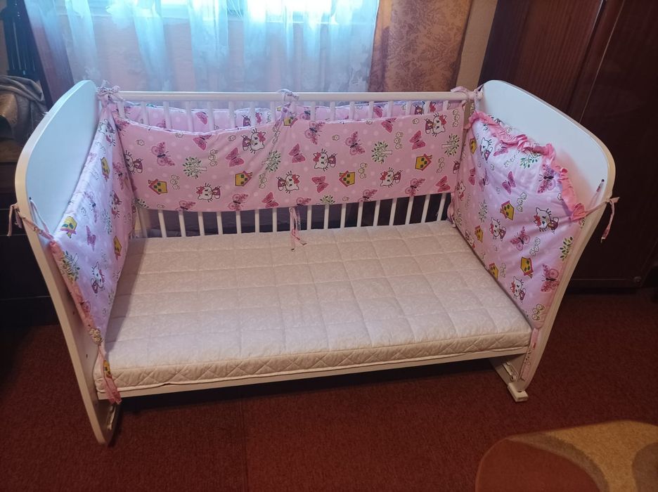 Pătuț pentru copii + saltea cocos