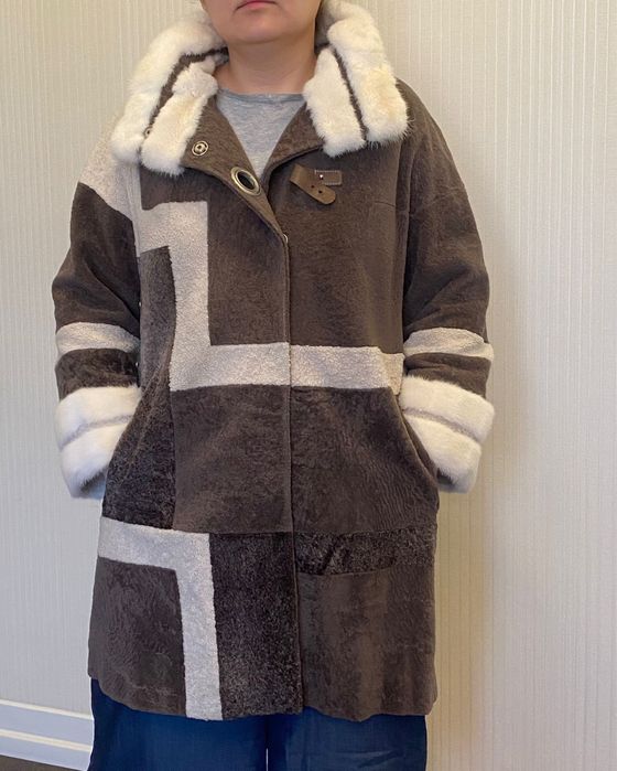 Дубленка коричневая