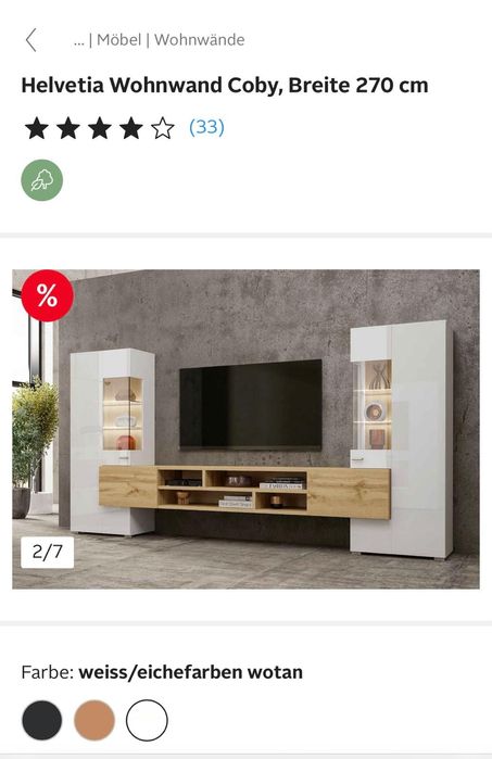 SP! NOU Mobilier living alb-lemn "COBY"