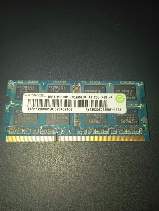 Оперативная память RAMAXEL 4GB DDR3 SO-DIMM 1333MHz