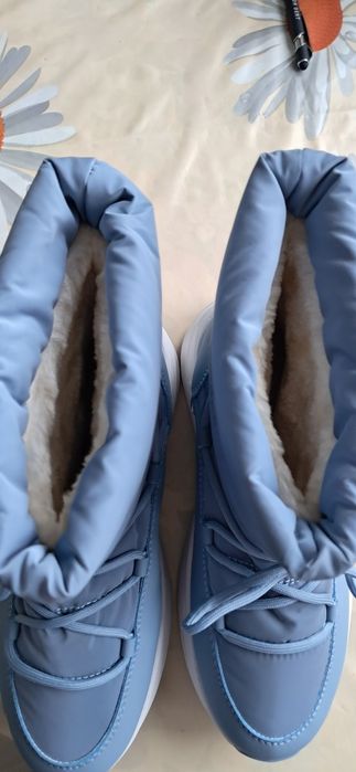 Дамски ботуши апрески светло сини номер 38