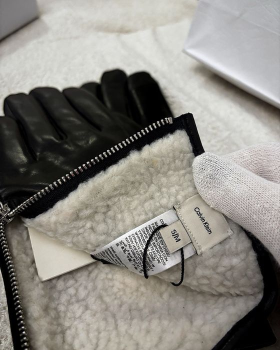 Ръкавици Calin Klein sculpted leather gloves