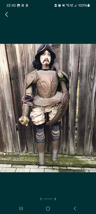 Accesoriu decorațiune set lemn alama Italia 1890