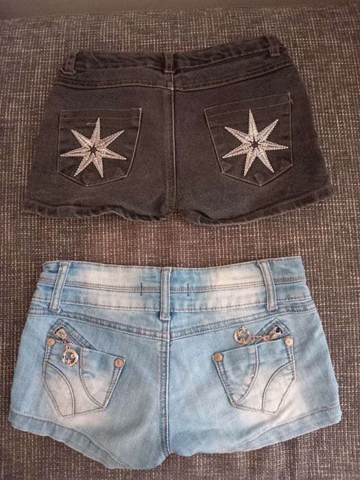 Къси дънкови панталонки за момиче146см