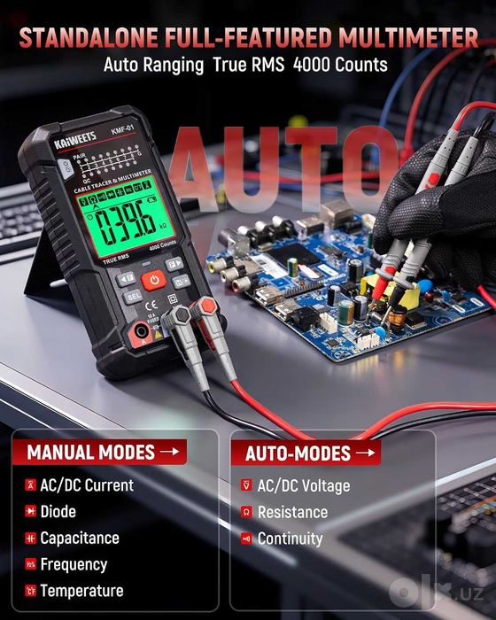 KAIWEETS Digital Multimeter Wire Tracer Kit with NCV Voltmeter