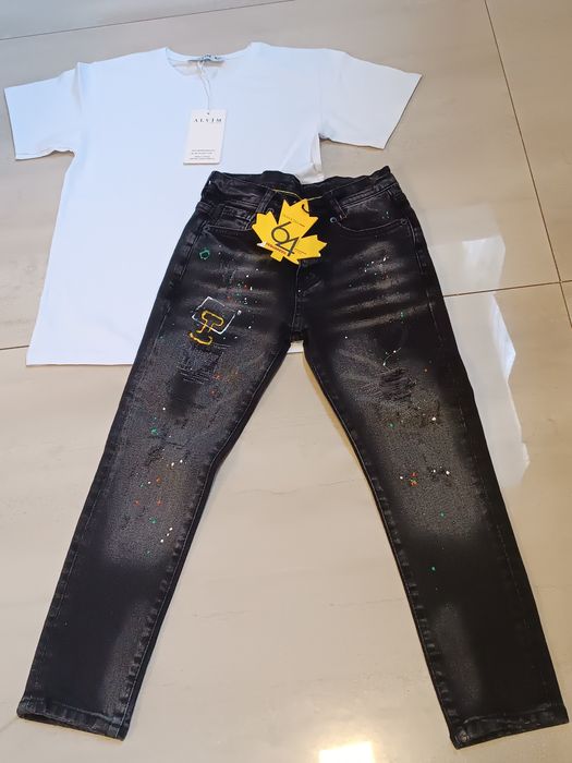 Blugi și tricou disquared pentru copii
