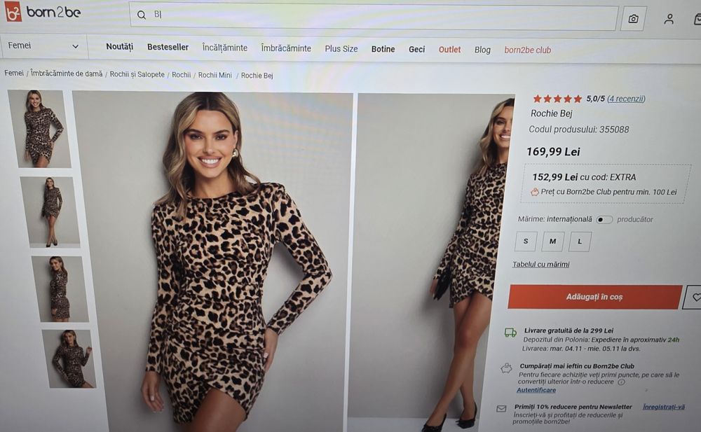 Rochie damă animal print