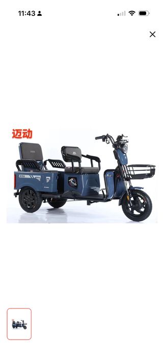 Элеутро трицикл трех колесный