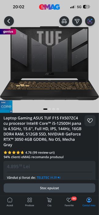 Laptop Gaming ASUS TUF F15 FX507ZC4 – Ca Nou