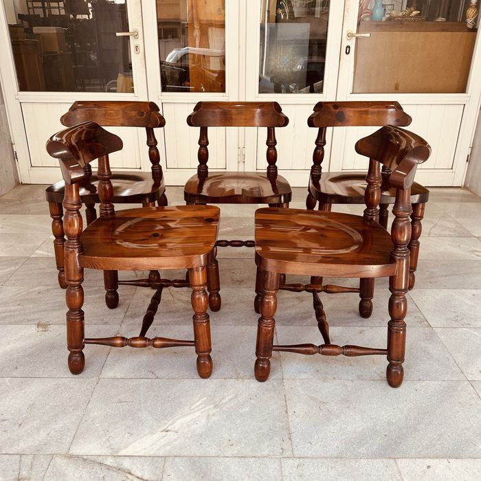 Масивни италиански дървени столове – Rustic / Country стил