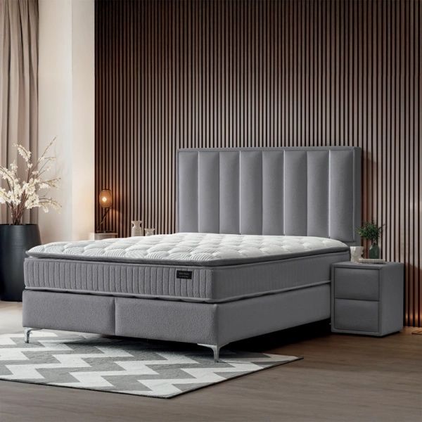 Тапицирана спалня с матрак MINI MOONLIGHT 160 х 200 - сив 16