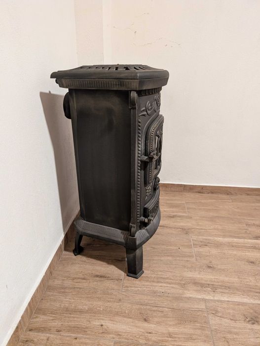 Soba de fonta Verdo Patyne, negru, 800 x 410 x 400 mm