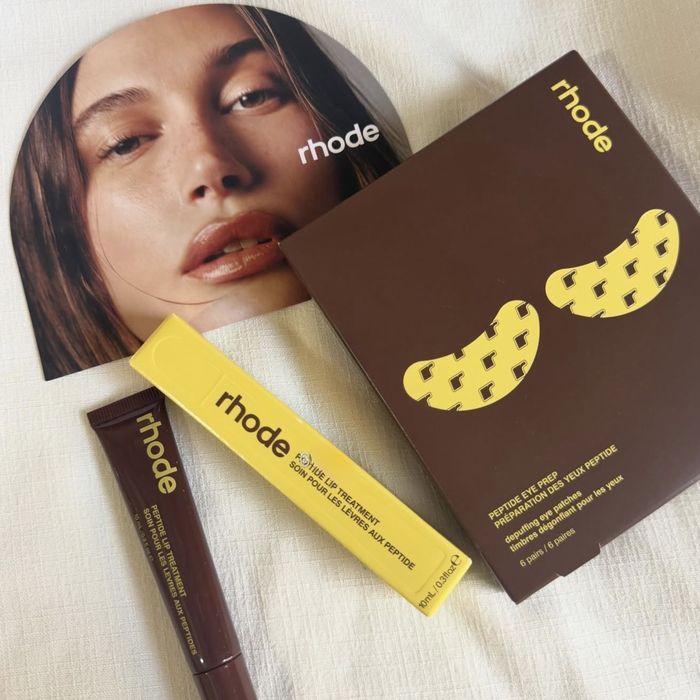 rhode x Justin Bieber / The Biebers Caramelized Banana Lip Gloss гланц, Eye Patches пачове, Spotwear за пъпки, оригинален лимитиран сет или поотделно
