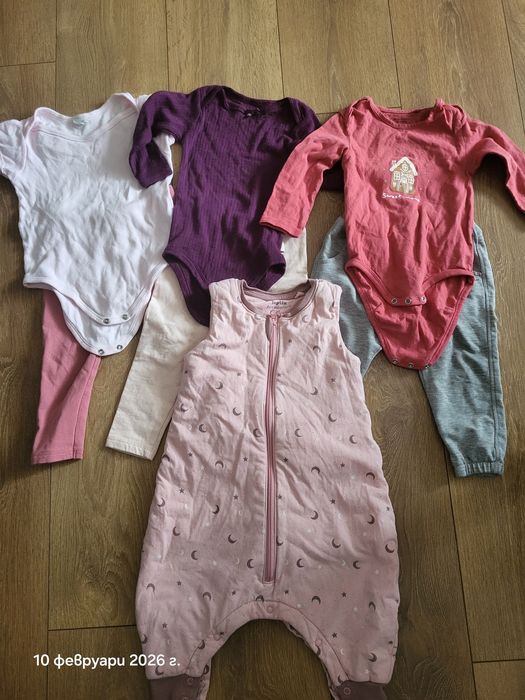 Бебешки дрешки - бодита, панталонки и чувалче за сън