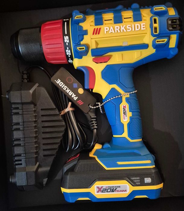 Бормашина/винтоверт Parkside с батерия и зарядно, 45Nm, нова, гаранция