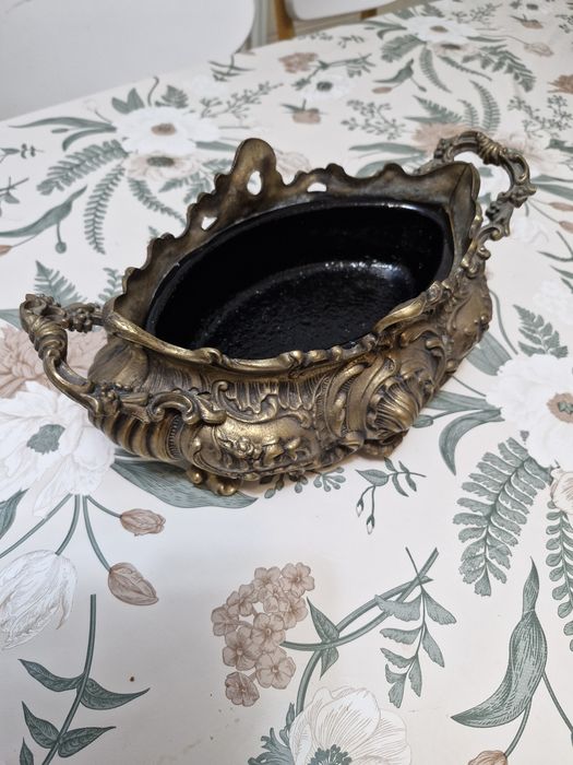 Jardinieră alamă (bronz masiv) Art Nouveau (1900)