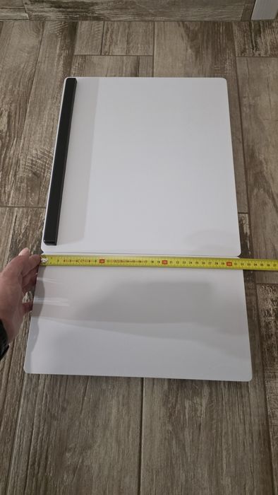 Măsuță lemn albă, pliabilă și reglabilă, pentru laptop/tabletă