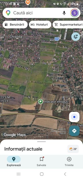 Teren 542 mp Giroc–Chișoda, 2 fronturi, PUZ, P+E+M, proprietar