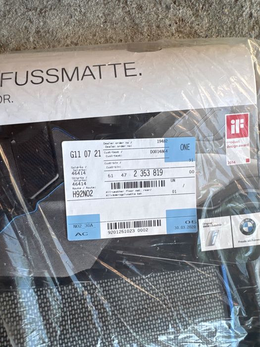 Стелки за BMW i3 гумени Комплект