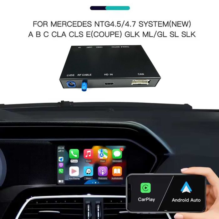 Mercedes NTG 4.5/4.7 Modul Wireless CarPlay și Android Auto, Youtube Video Plug And Play