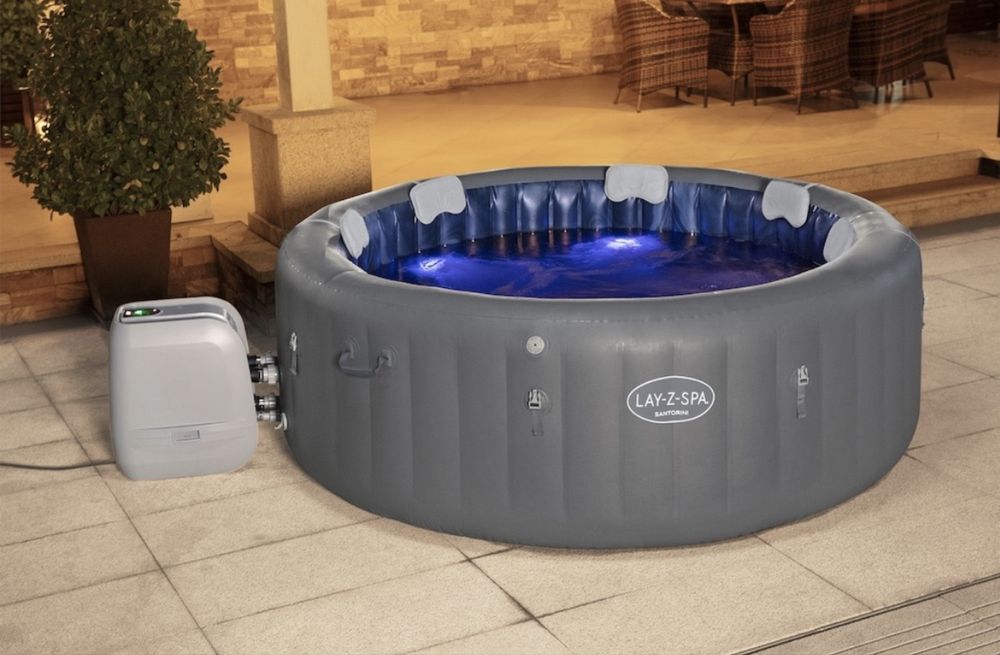 Jacuzzi gonflabil premium Bestway Lay-Z-Spa Santorini HydroJet(5-7 persoane) sigilat