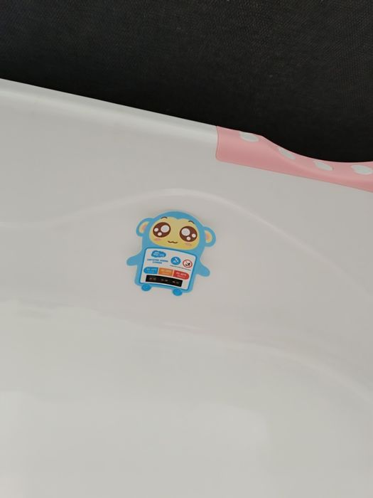 Cadita ergonomica cu suport detasabil Little Mom Sunny Pink, 0-3 ani