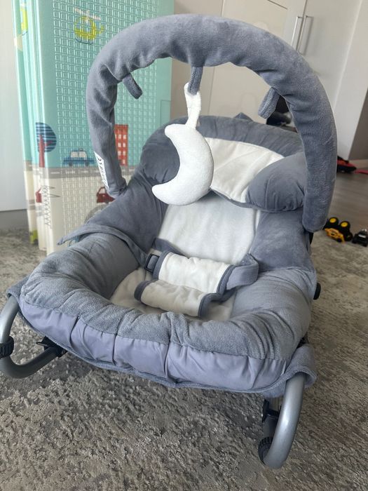 Leagan balansoar fix bebelus material pufos, nuante neutre