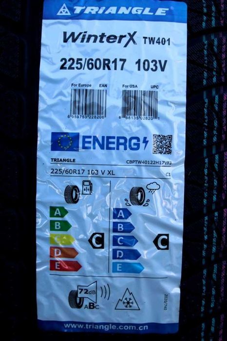 Anvelope iarna noi 225/60R17 103V, XL, Triangle, DOT 2026
