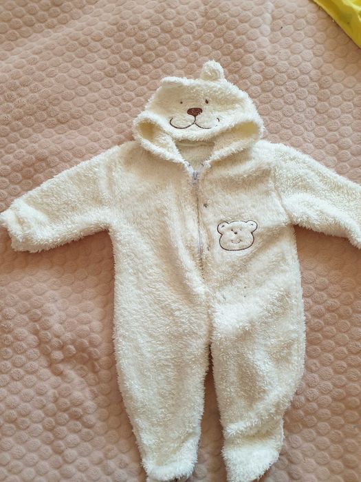 Бебешки гащеризон,комплект,яке 74см./ 12-18м.,пончо жилетка 18/24м.