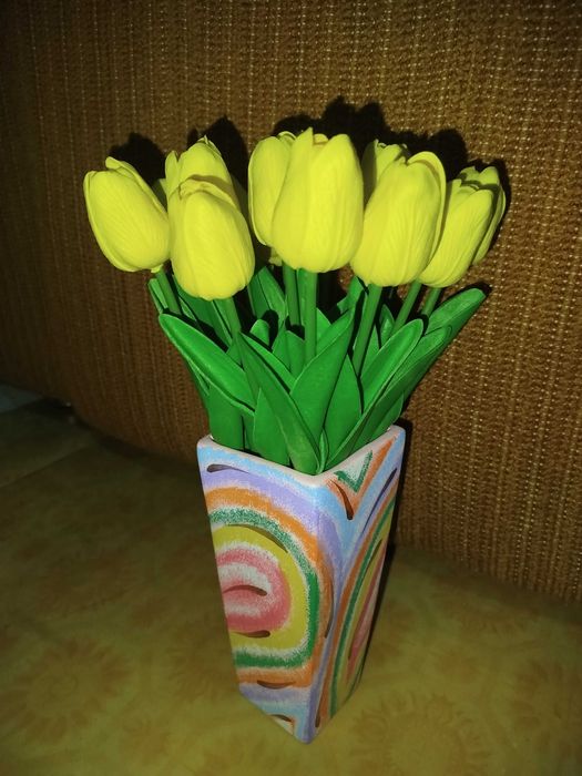 Тюльпаны жёлтые, искусственные, букет
