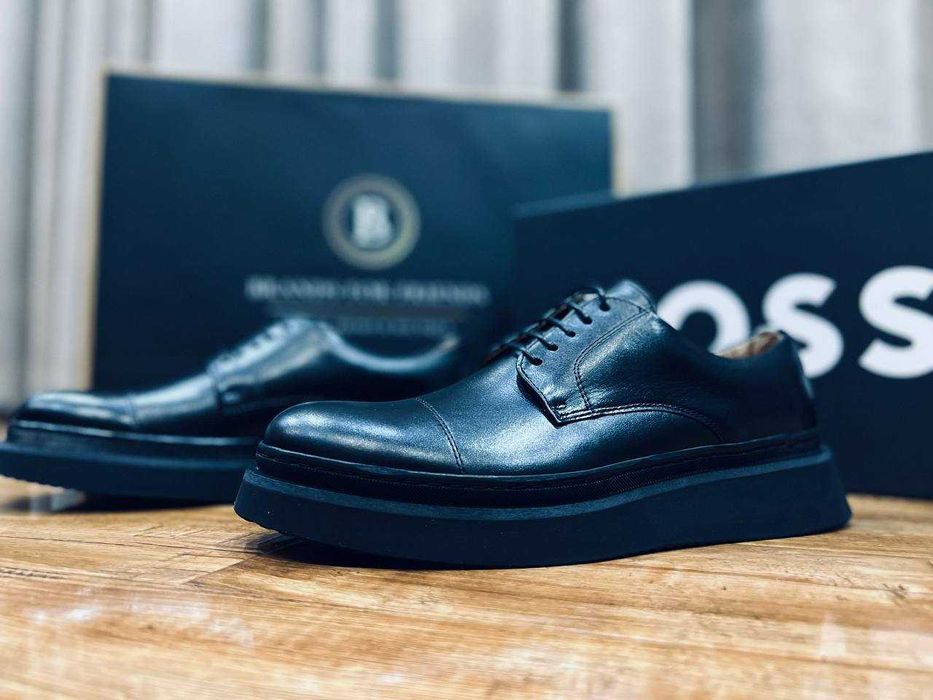 Boss мужские кожаные туфли-дерби РАЗМЕР 39,40,45,46