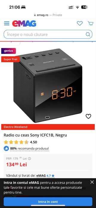 Ceas digital cu radio