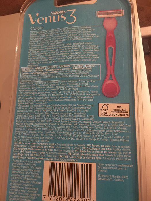 Gillette Venus 3 Colors Самобръсначка за жени x6 броя