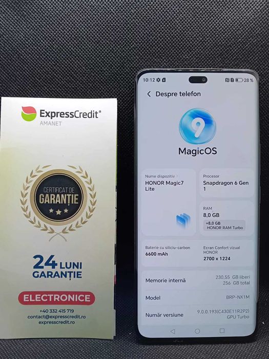 Honor Magic7 Lite 5G(B.25098 AG31 Barboi) Garantie 2 ani!
