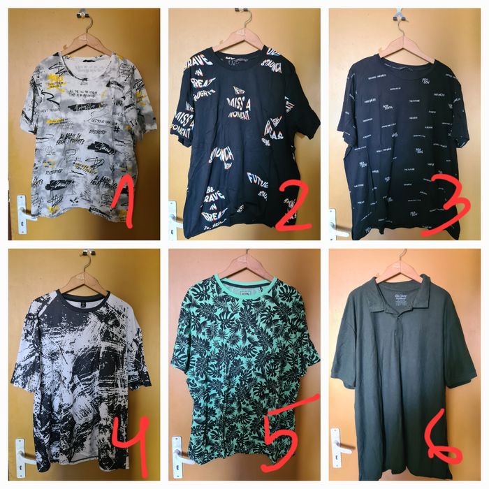 НИСКА ЦЕНА Мъжки тениски голям размер, мъжка тениска мода модни 3XL 4X