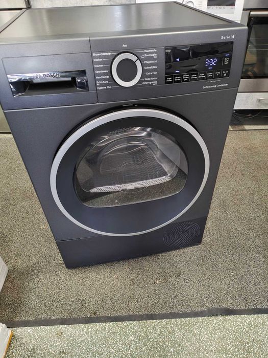 А+++ Черен-Black Сушилня с термопомпа Bosch-Бош 9 кг Серия-Serie 6 SelfCleaning Condenser