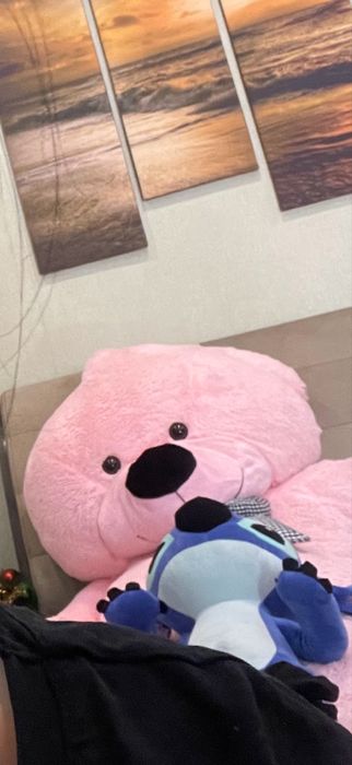 Продам плюшевый 2м медведь розовый