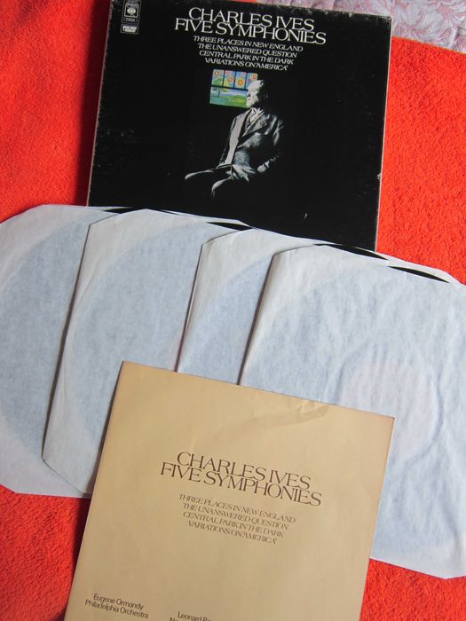rar Charles Ives ‎5 Simfonii 4xLP Bernstein,Ormandy, Stokowski UK 1974
