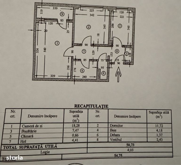 Apartament 2 camere de vanzare  Gorjului