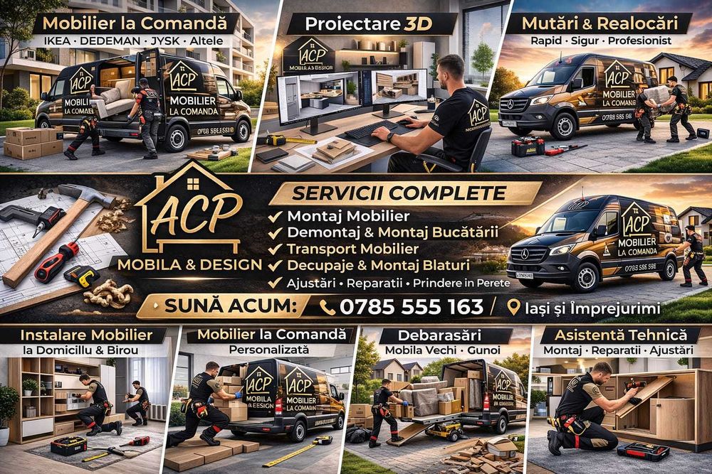 Montaj Mobilier IKEA DEDeman etc Transport & Mobilă la Comandă – Iasi