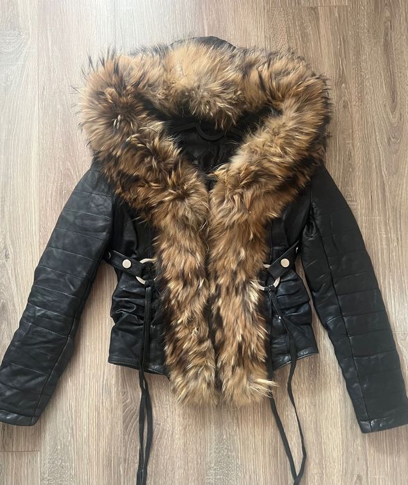 Зимно Яке - естествена кожа