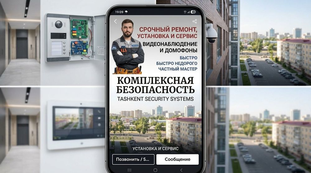 Установка видеонаблюдения и домофонов