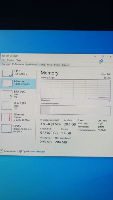 32 gb ram ddr4 hyper x fury