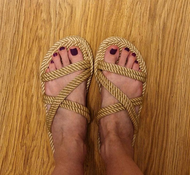 Sandale din sfoara impletita Zara Home