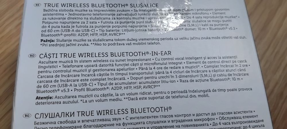 Casti wireless telefon ,sigilat