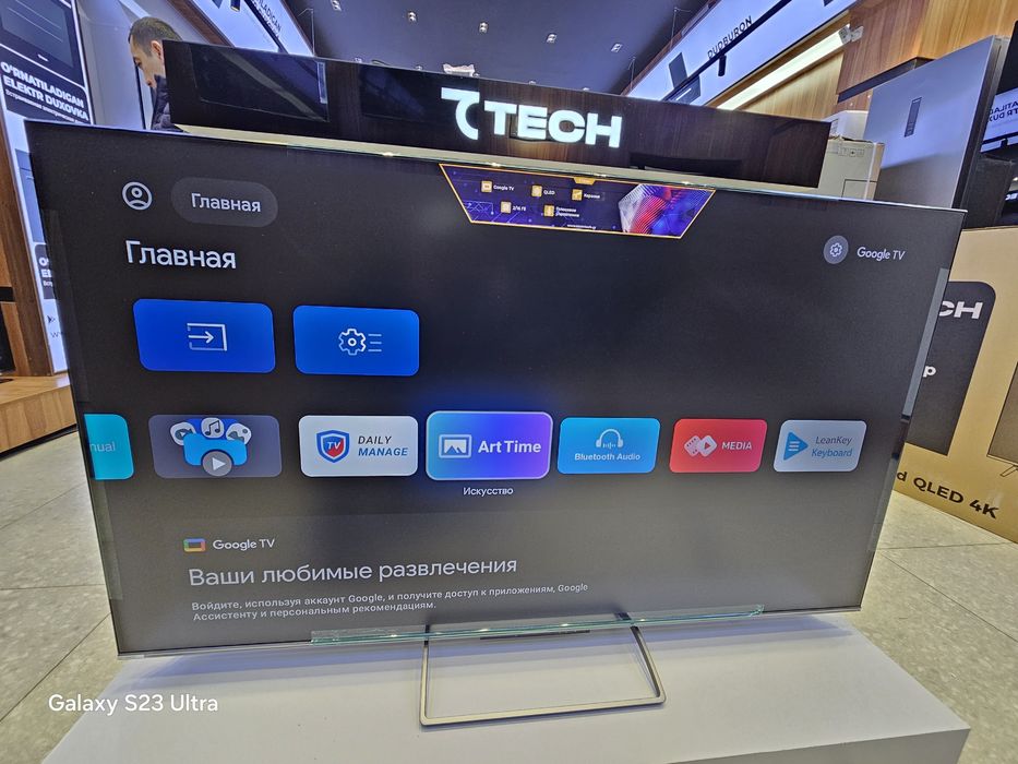 Новинка Music TV Первый В Узбекистане Телевизор 65 7TECH Qled + Karao
