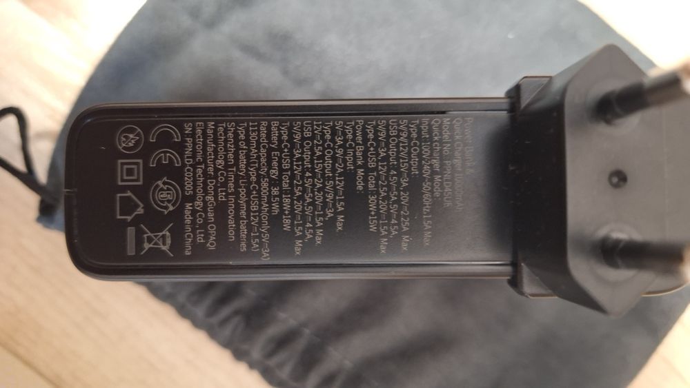 Baseus Gan 10000 Mah външна батерия и мрежово зарядно с PPS 45W USB